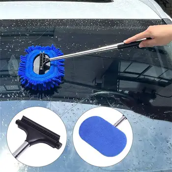 Универсальная щетка для чистки автомобильных шин, Инструмент Для чистки интерьеров, Автомобильный Портативный набор для мытья швабры из микрофибры 7