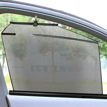 Универсальные автомобильные оконные экраны Выдвижной Солнцезащитный козырек Боковое стекло Солнцезащитный козырек на заднее стекло Автомобильные оконные шторы для боковых и задних окон 8