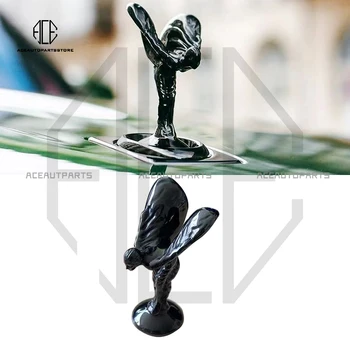 Уникальный дизайн для Rolls-Royce Goddess Эмблемы Черный обсидиан K9 Металлический материал логотип автомобиля внешняя отделка украшения 8