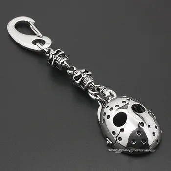 Уникальный мужской брелок для ключей Jason на Хэллоуин из нержавеющей стали 316L W30KC_#ClaspA