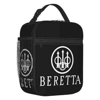 Утепленная сумка-тоут с логотипом пистолета Beretta для ланча для женщин, Военный термоохладитель, коробка для Бенто для детей, школьников 15