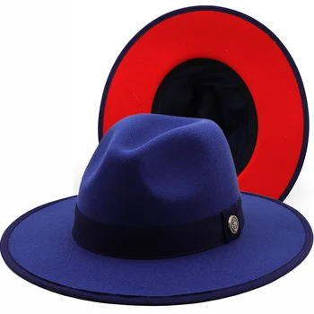Фетровая шляпа Женская Шерстяная Фетровая Винтажная Церковная женская шляпа Унисекс Панама с широкими полями, Ковбойская кепка для вечеринки, Джазовая Джентльменская Свадебная шляпа для мужчин 5
