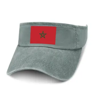 Флаг Марокко, солнцезащитный козырек, Ковбойские шляпы с дырявым верхом, Мужские, женские, кепки 