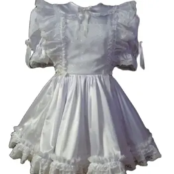 Французская девочка Принцесса Белый атласный кружевной кукольный воротник Милое взрослое платье без сисси на заказ 15