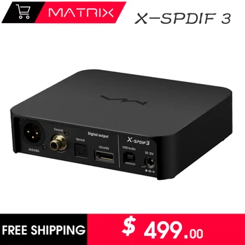 Цифровой аудиоинтерфейс Matrix X-SPDIF 3 USB IIS-LVDS/Коаксиальный/Оптический/AES/EUB 768 кГц/32 бит DSD512 X-SPDIF3 USB интерфейс