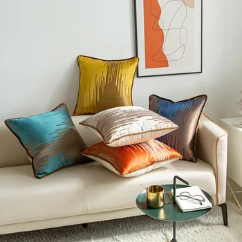 Чехол для подушки с абстрактной текстурой и вышивкой из полиэстера, Современная мода, Декоративные наволочки для гостиной, Подушки для диванов и кресел