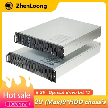 Шасси ZhenLoong 2U Для монтажа в стойку ATX, Совместимое С серверными слотами для карт расширения PCI половинной высоты 5,25 