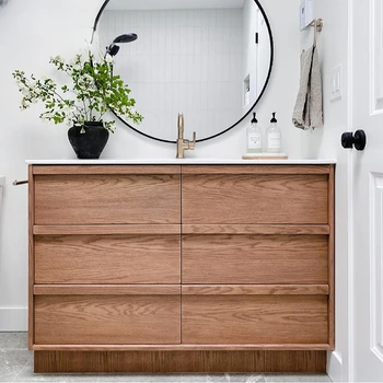Шкафчик для ванной комнаты из каменной доски цвета дерева, современная и минималистичная раковина для ванной комнаты, индивидуальное мытье рук от пола до пола, умывальник для лица 4