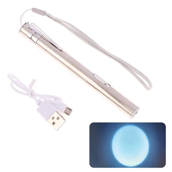 Экзаменационная ручка, Ученический Экзаменационный фонарь, фонарик для врача, инновационный USB Мощный Перезаряжаемый водонепроницаемый фонарик из нержавеющей стали 5