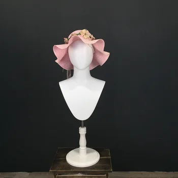Элегантная женская яйцеголовая голова-манекен с плечом для демонстрации париков и шляп 11